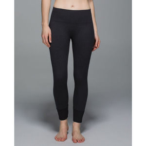 Lululemon Ebb To Street Pants High Rise Yoga Seamless Leggings Heathered Black